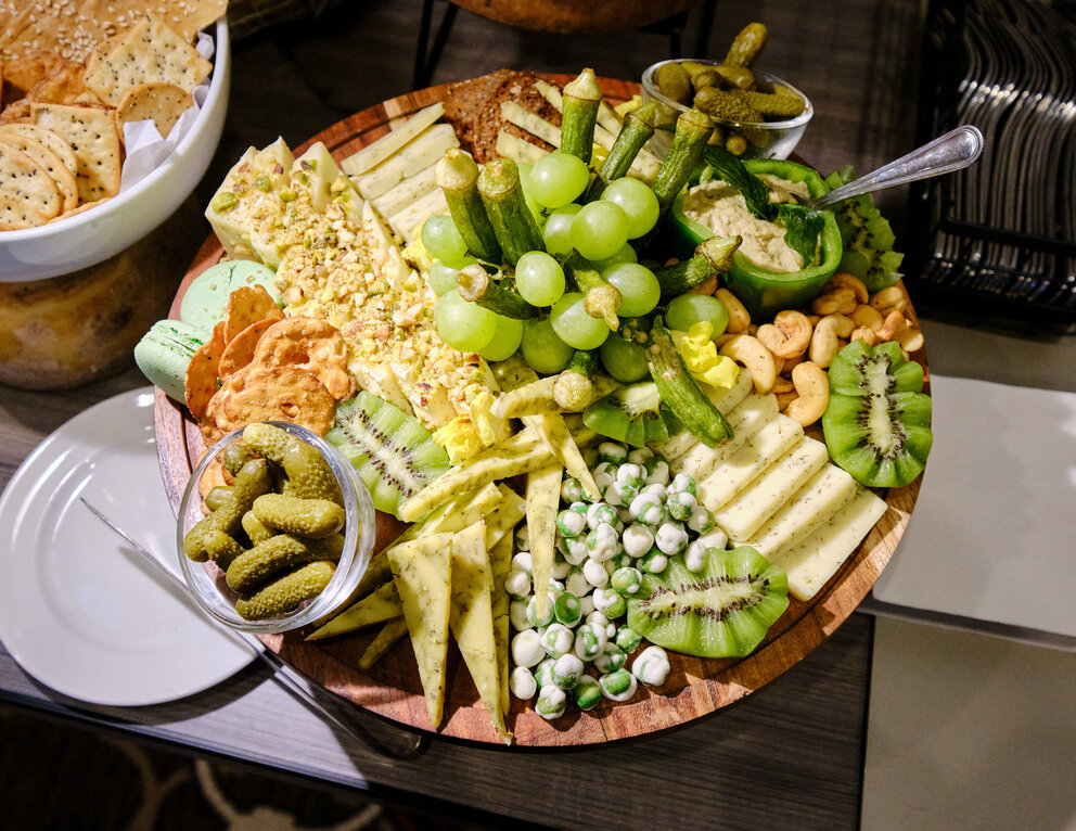 a plate of food on a table